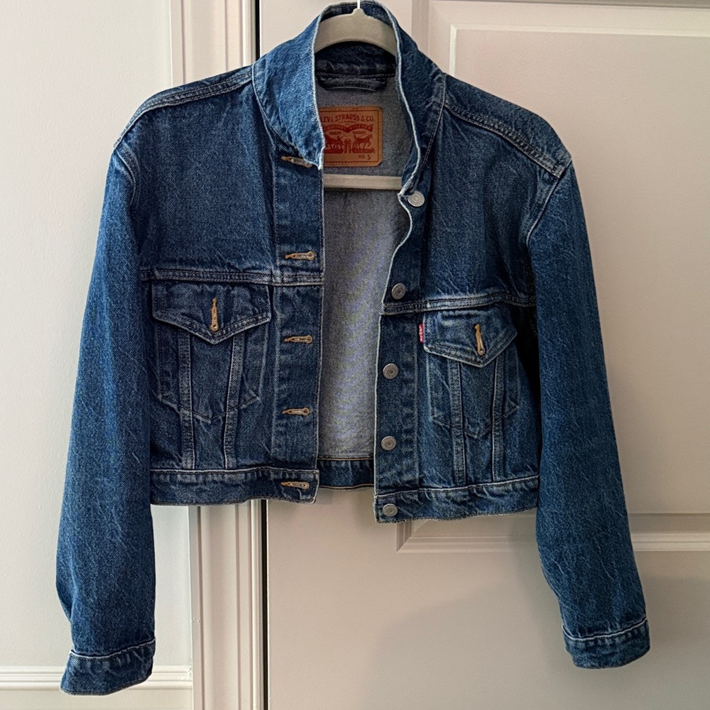 Levi's Classic Indigo Crop Denim Jacket